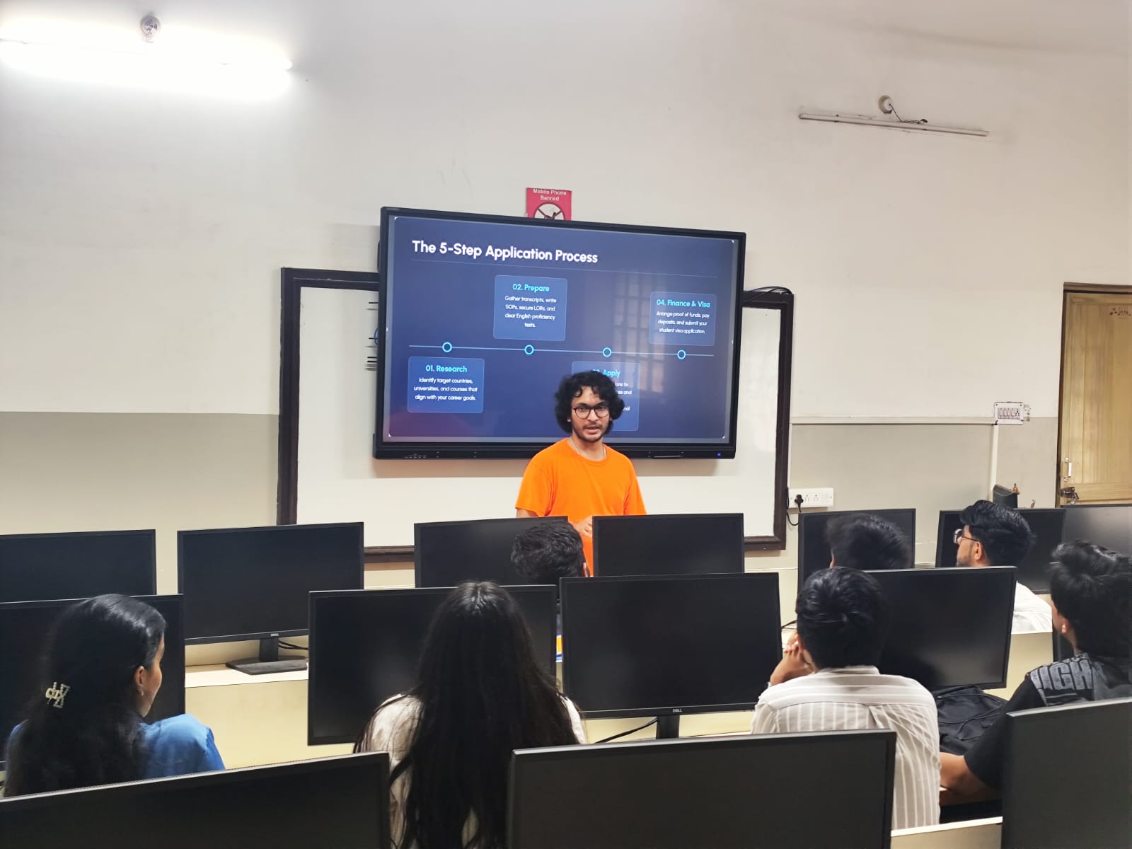 Global Future: Exploring Study & Career Opportunities Abroad An Awareness Session for BCA 6th Semester Students by Mr. Anant Jain.